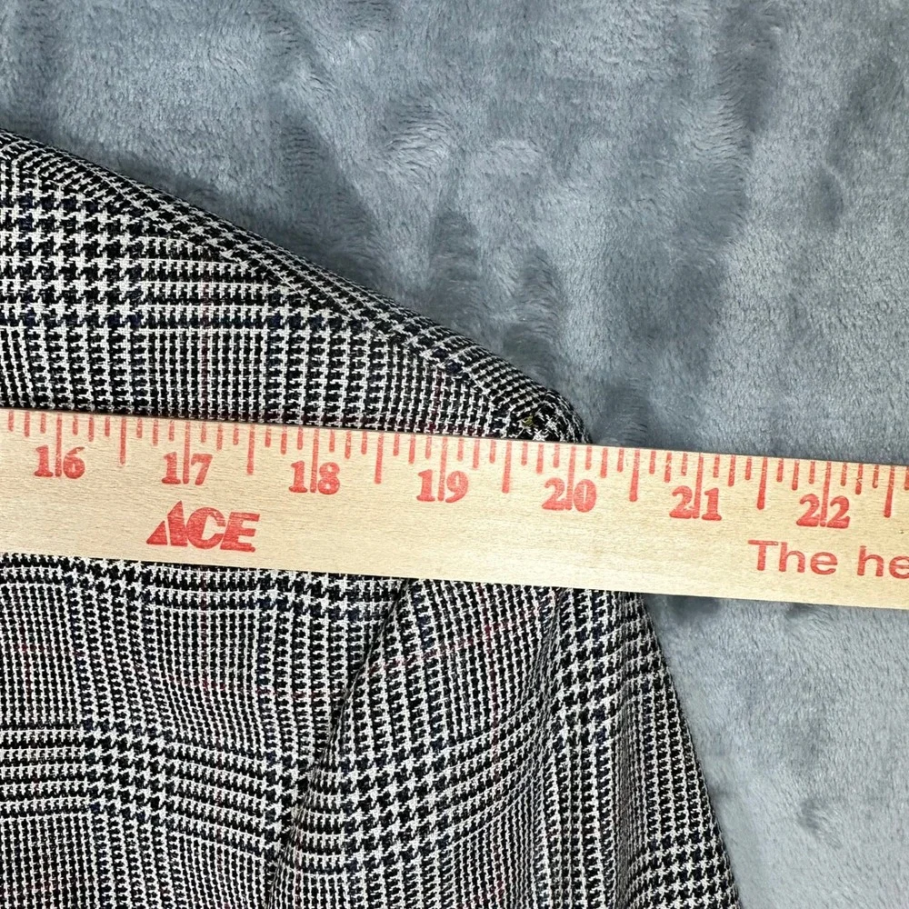 Alexander Julian Private Reserve Glen Plaid Wool Silk Linen Blazer 44L L7261-00